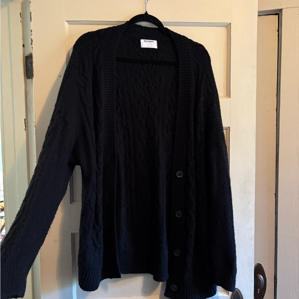 Old Navy Black Button-Up Cardigan